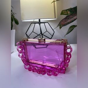 Akira - Pink/Clear Acrylic Mini Bag